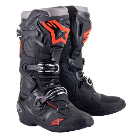 BOOT TECH 10 BLACK/RED FL 13