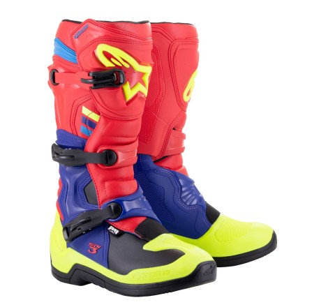 BOOT TECH3 RD/BL/ YL FL 9