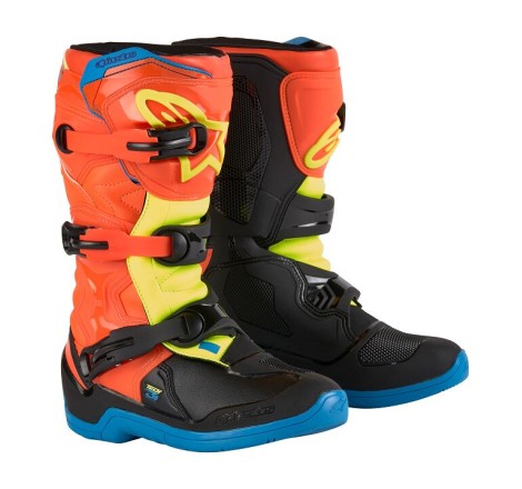 BOOT TECH3S YTH OR/BL/Y 8