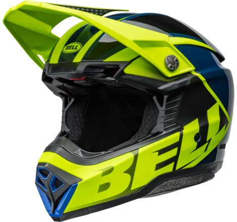 Casque BELL Moto-10 Spherical - Sliced Matte/Gloss Retina/Blue