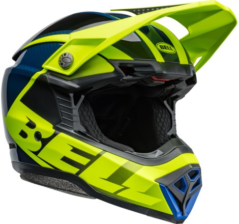 Casque BELL Moto-10 Spherical - Sliced Matte/Gloss Retina/Blue