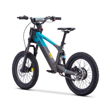 Draisienne électrique Sedna SX 18 pouces coloris bleu, idéale pour l'apprentissage de l'équilibre chez les enfants de 4 à 7 ans