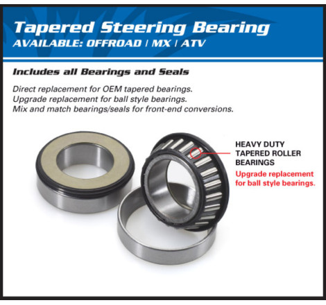 Kit roulements de colonne de direction ALL BALLS 125 RM 1981 à 1986