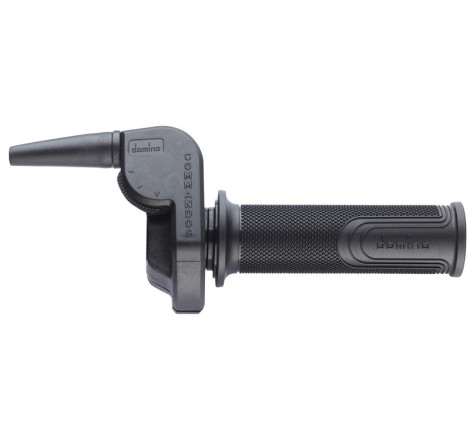 Poignée de gaz DOMINO Commandos noir avec revêtement grip