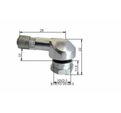 Valve pneumatique alu BIHR Ø11,5mm argent sachet de 10
