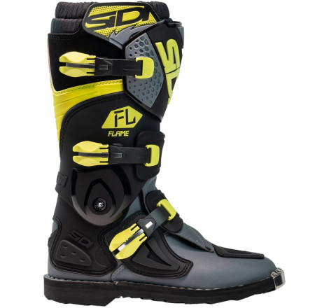 Bottes enfants SIDI Flame pointure 33 - noir / Citron / gris