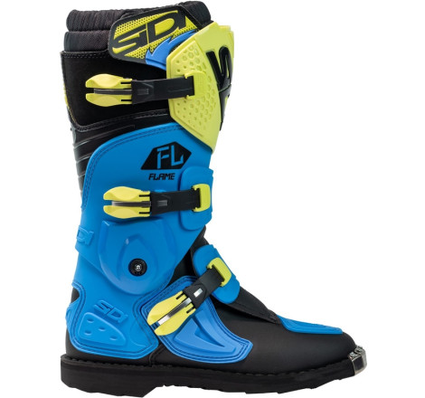 Bottes enfants SIDI Flame pointure 34 - bleu clair / Citron / noir