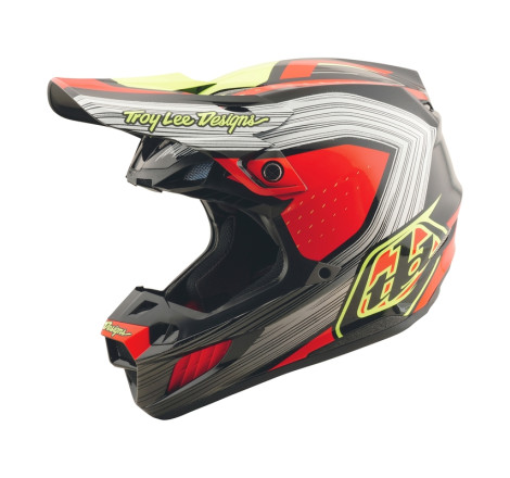 Casque TROY LEE DESIGNS SE5 Composite Stripes Taille S - noir/Infra Red