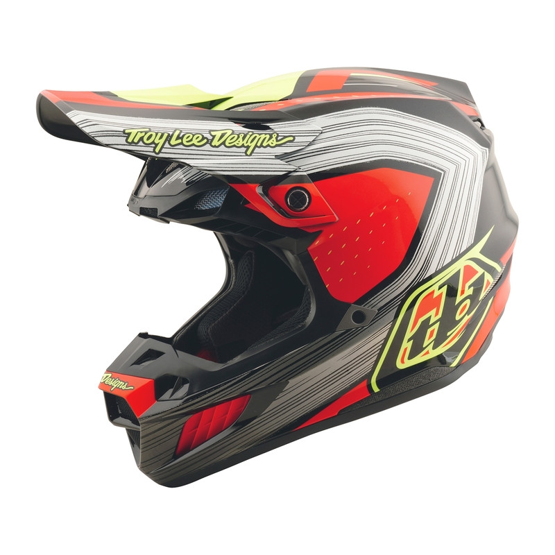 Casque TROY LEE DESIGNS SE5 Composite Stripes Taille S - noir/Infra Red