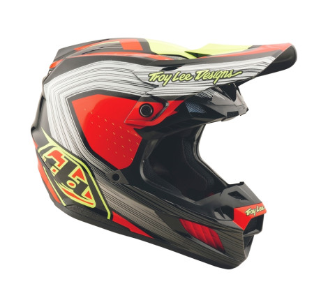 Casque TROY LEE DESIGNS SE5 Composite Stripes Taille S - noir/Infra Red