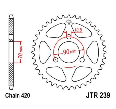 Couronne JT SPROCKETS Acier Standard - 420