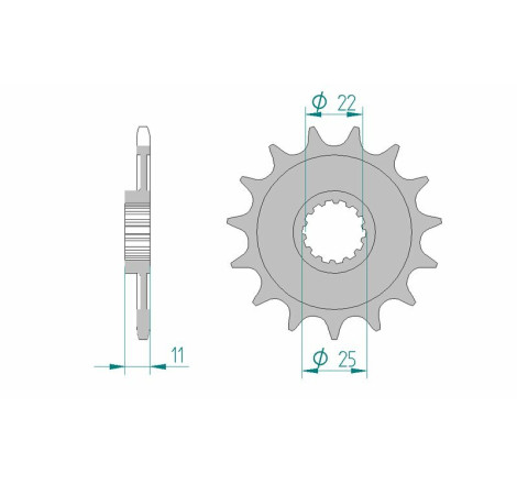 Pignon AFAM acier standard 37400 - 520