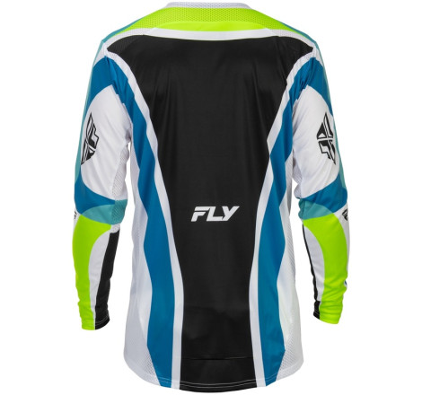 Maillot FLY RACING Lite Current L.E. - blanc/Lime/bleu