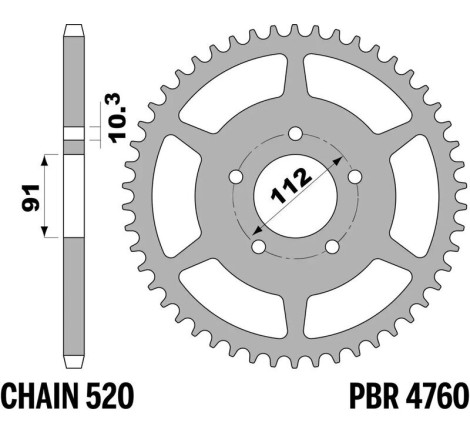 Couronne PBR acier standard - 520