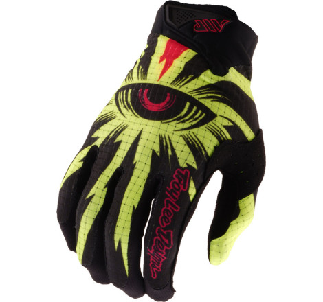 Gants enfant TROY LEE DESIGNS Air - Cyclops noir/jaune fluo