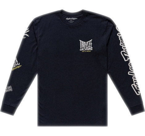 T-Shirt TROY LEE DESIGNS Long Sleeve Handlebar - noir