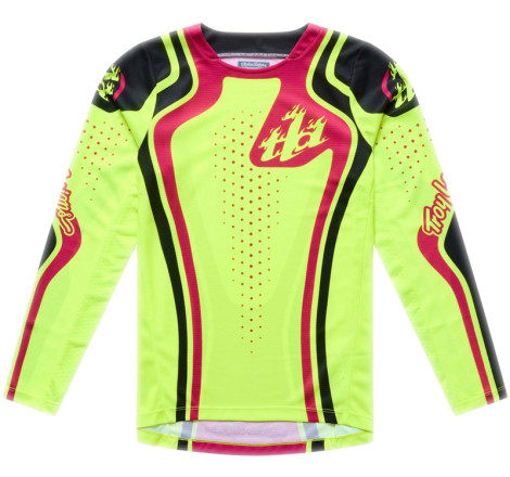 Maillot enfant TROY LEE DESIGNS GP Pro - Roller jaune fluo/fuschia
