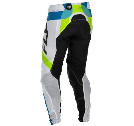 Pantalon FLY RACING Lite Current L.E. - blanc/Lime/bleu