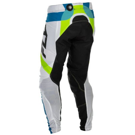Pantalon FLY RACING Lite Current L.E. - blanc/Lime/bleu