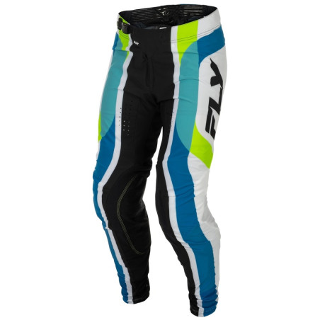 Pantalon FLY RACING Lite Current L.E. - blanc/Lime/bleu