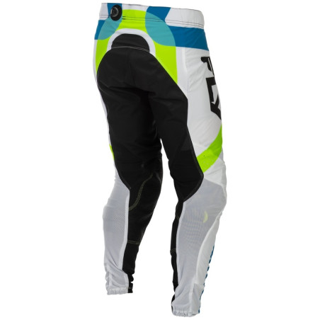 Pantalon FLY RACING Lite Current L.E. - blanc/Lime/bleu