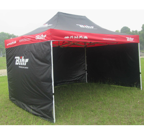 Tonnelle de paddock BIHR Home Track  4,5x3m avec 3 cloisons amovibles