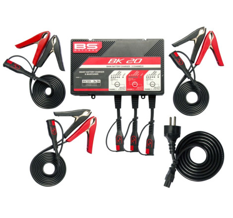 Chargeur de batterie intelligent BS BATTERY BK20 6V/12V 3x2A