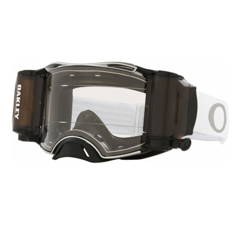 Masque OAKLEY Airbrake MX Tuff Blocks White – écran Race-Ready Roll-Off clair