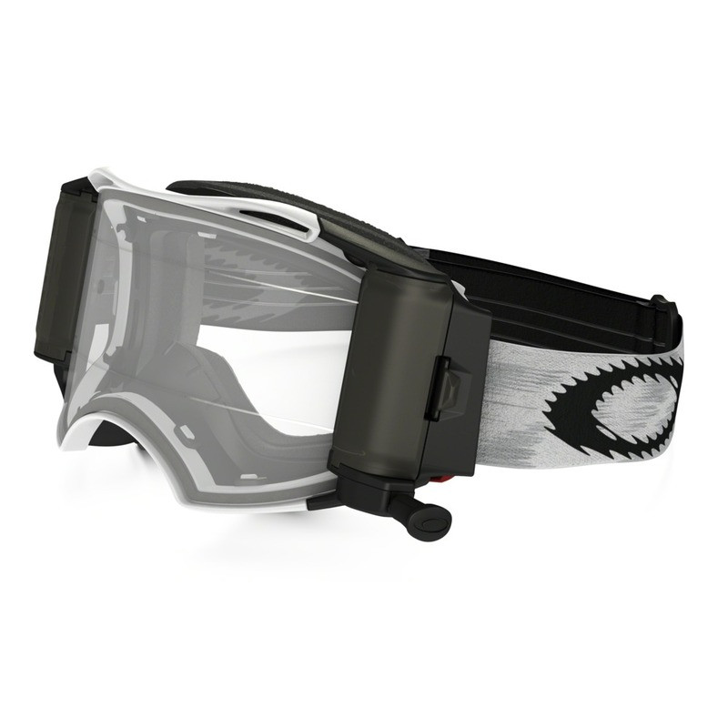 Masque OAKLEY Airbrake MX Race-Ready Roll-Off Matte White Speed – écran transparent