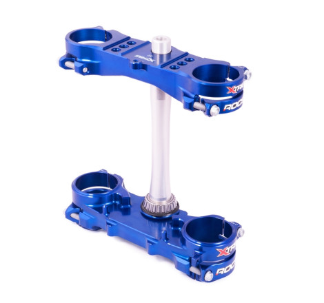 Té de fourche XTRIG ROCS Tech – Bleu déport 25mm 125 YZ 2006 à 2026