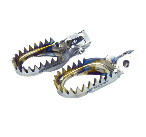 Repose-pieds SCAR anti-boue titane 85/125/250/350/450 SX/SX-F/MC/MC-F/TC/FC