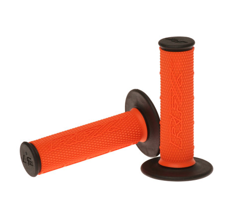 Paire de poignées bi-composant RFX Pro Series extrémités noires (Orange/Noir)