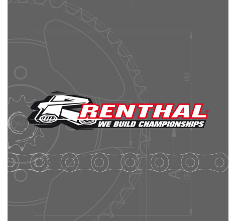 Kit chaîne RENTHAL 520R1 13/51 standard - couronne ultra-light anti-boue 250 KX 2006 à 2008