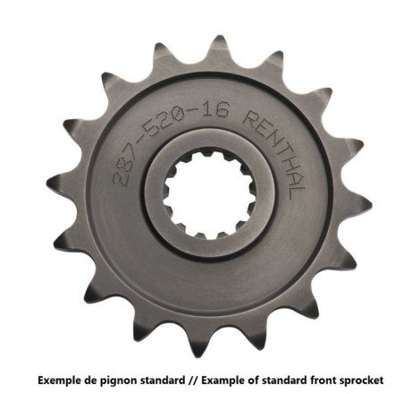 Pignon 13 dents RENTHAL acier standard - 520 250/450/500 CR/CRF
