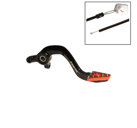 Levier de frein arrière RFX Pro ST (Anodisé dur noir/orange) - KTM65