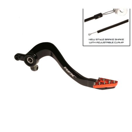 Levier de frein arrière RFX Pro ST (Anodisé dur noir/orange) - KTM85