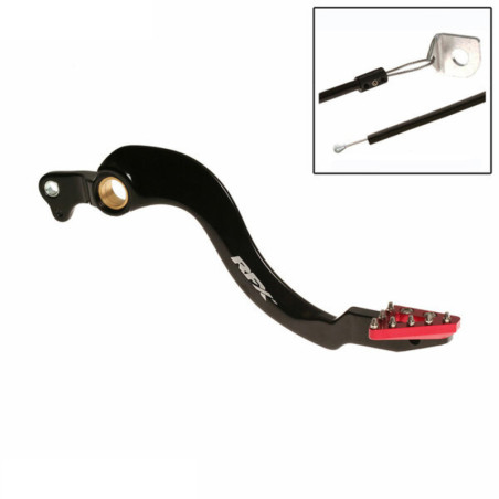 Levier de frein arrière RFX Pro ST (Anodisé dur noir/rouge) 250/450 CRF