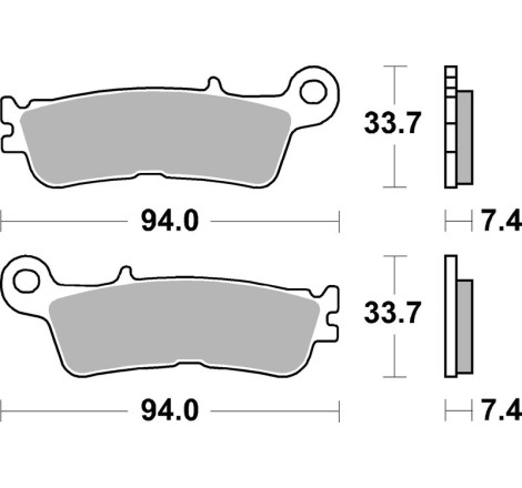 Plaquettes de frein avant BREMBO Off-Road métal fritté pour 125/250/450 YZ/YZ-F/XX/XX-F