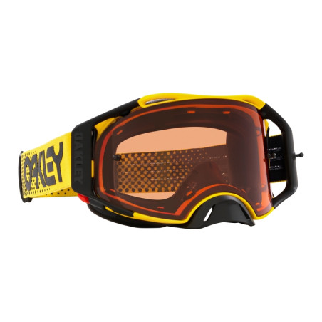Masque OAKLEY Airbrake MX Moto Yellow B1B – Écran Prizm™ MX Bronze