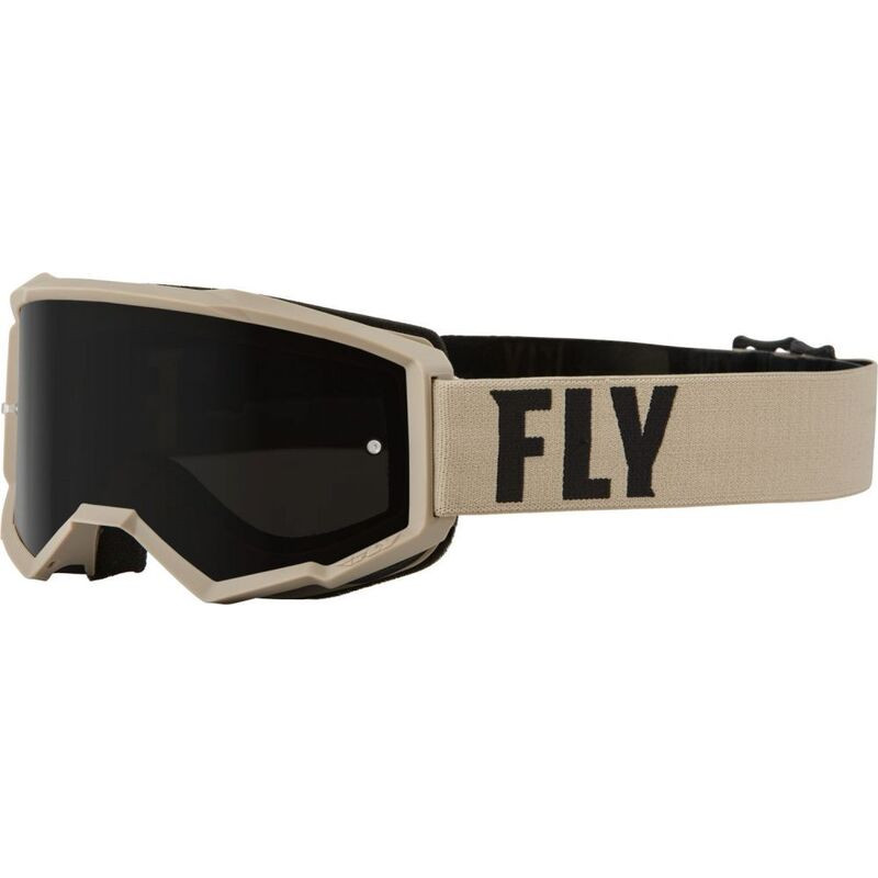 Masque FLY RACING Focus Sand Kaki/Brun – écran fumé foncé