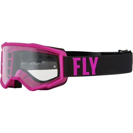 Masque FLY RACING Focus Rose/Noir – écran clair