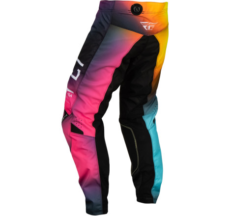 Pantalon enfant FLY RACING Kinetic Prodigy - Fuschia/Electric Blue/Hi-Vis
