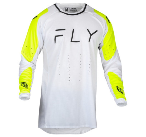 Maillot FLY RACING Taille S Evolution DST - blanc/Hi-Vis