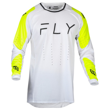 Maillot FLY RACING Taille S Evolution DST - blanc/Hi-Vis