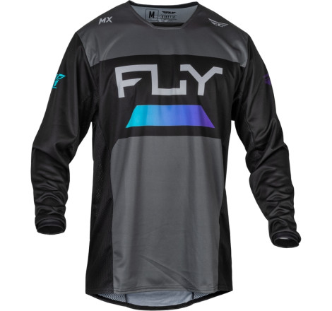 Maillot FLY RACING Taille L Kinetic Reload - anthracite/noir/Blue Iridium