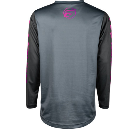Maillot enfant FLY RACING F-16 - gris/anthracite/rose
