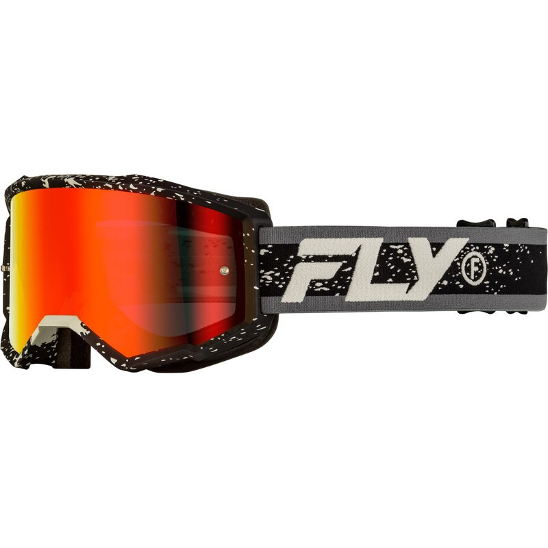 Masque FLY RACING Zone Gris/Noir – écran Rouge Fumé