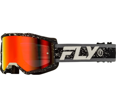 Masque FLY RACING Zone Gris/Noir – écran Rouge Fumé