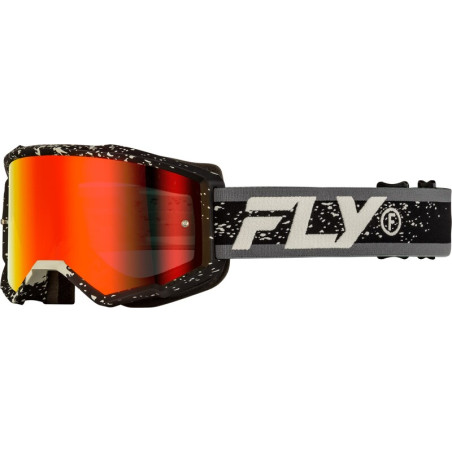 Masque FLY RACING Zone Gris/Noir – écran Rouge Fumé
