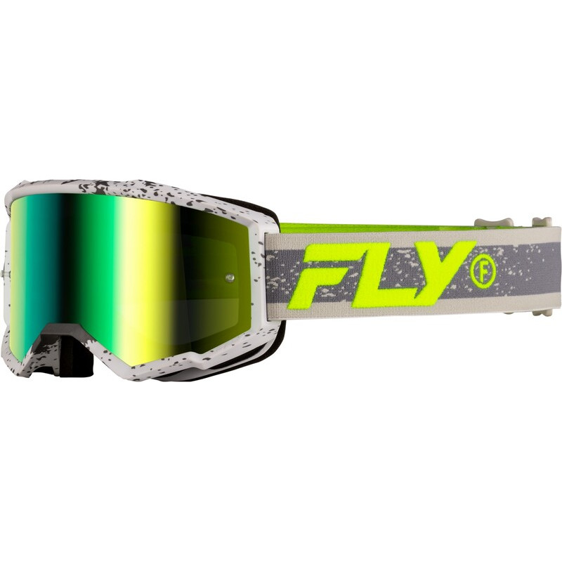 Masque FLY RACING Zone Dark Grey/Hi-Vis – écran Iridescent Green